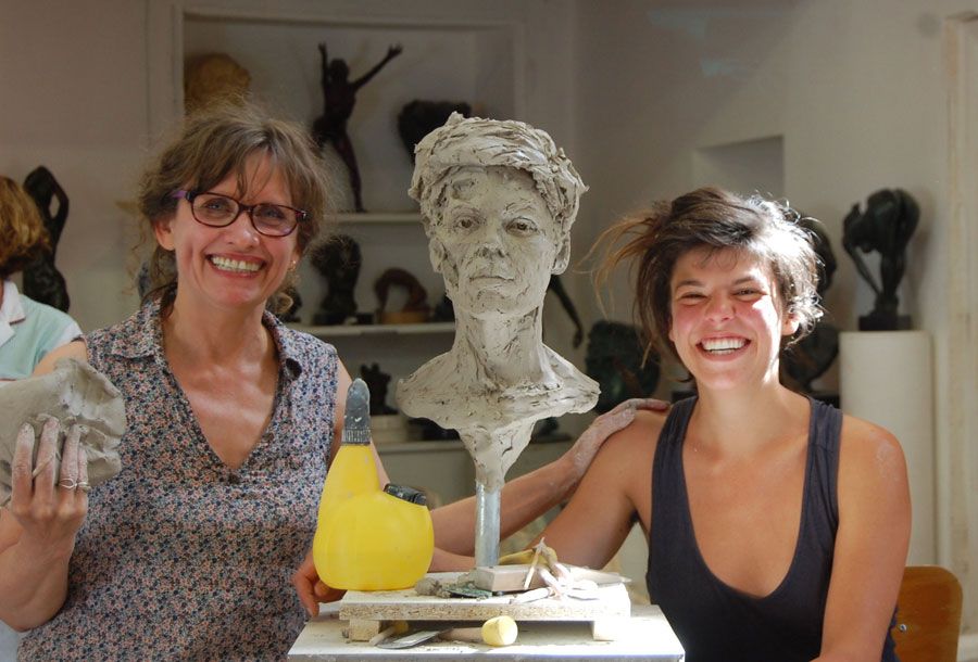 Agnes et Laura portrait d'après modèle vivant  Tours (37)